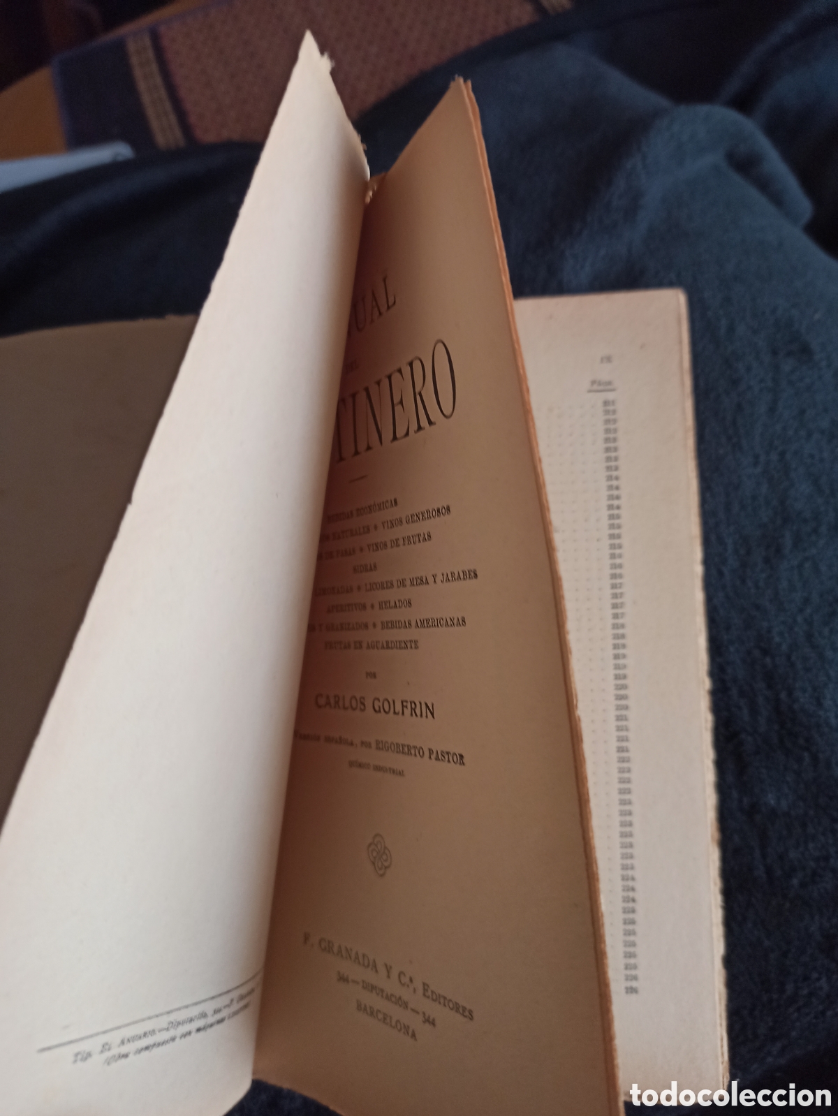 Libros antiguos: Manual del Cantinero - 1909? - Foto 2