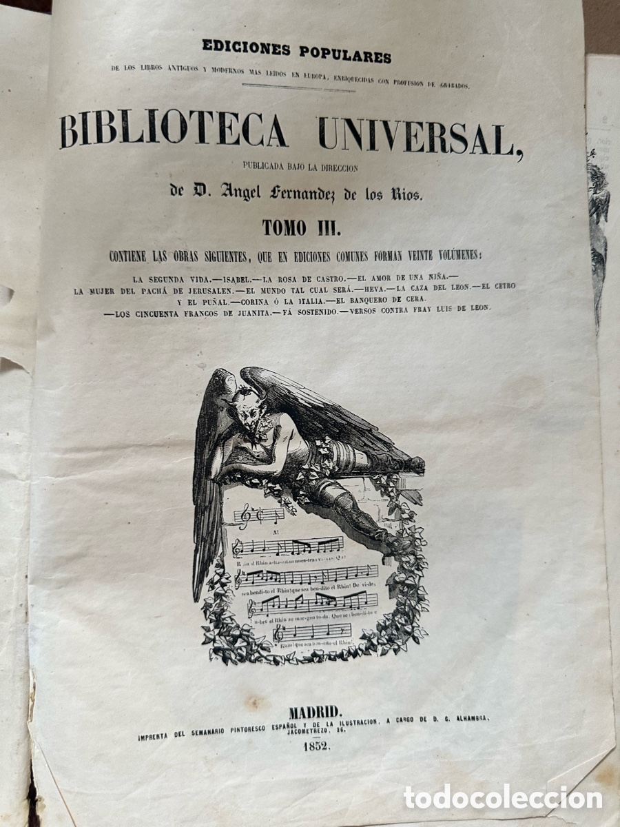 Libros antiguos: BIBLIOTECA UNIVERSAL. FDEZ DE LOS RIOS. 1852 - Foto 1