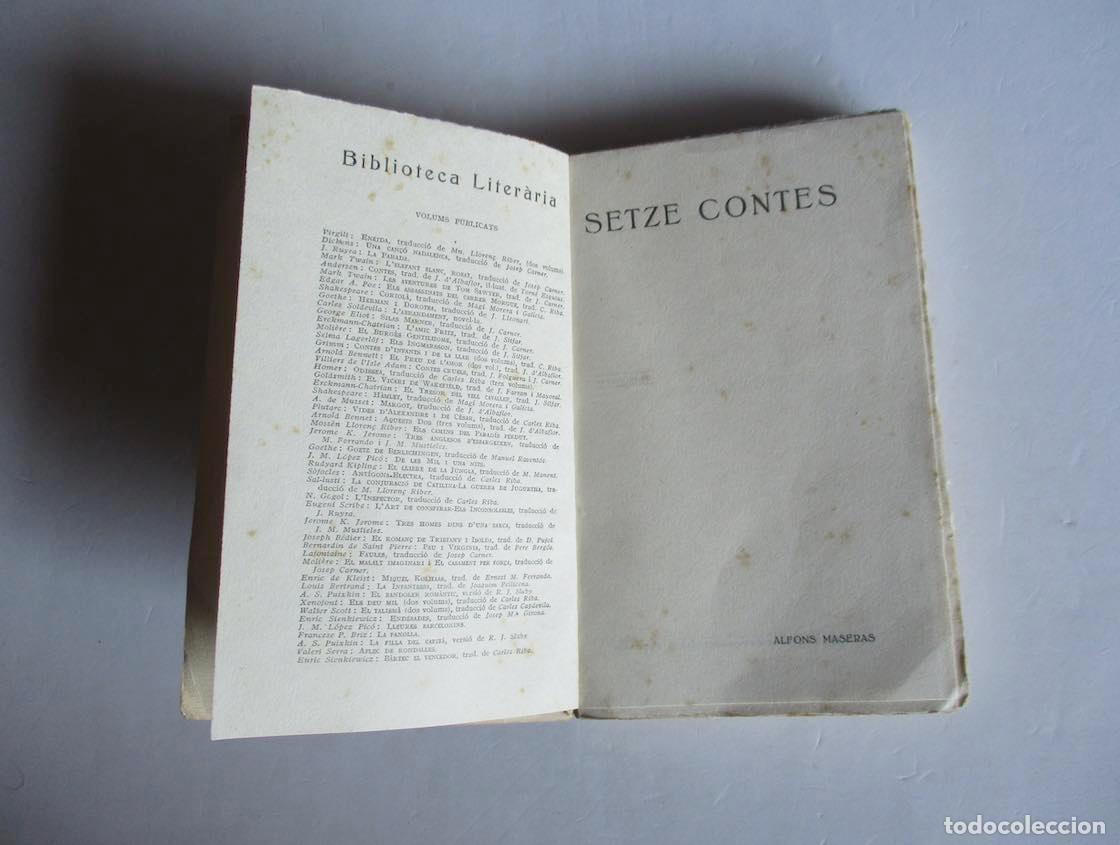 Libros antiguos: SETZE CONTES - ALFONS MASERAS - Foto 2