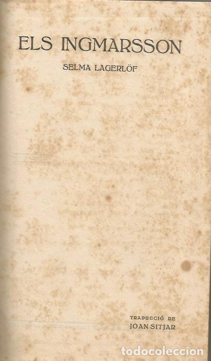 Libros antiguos: ELS INGMARSSON - SELMA LAGERLOF - Foto 2