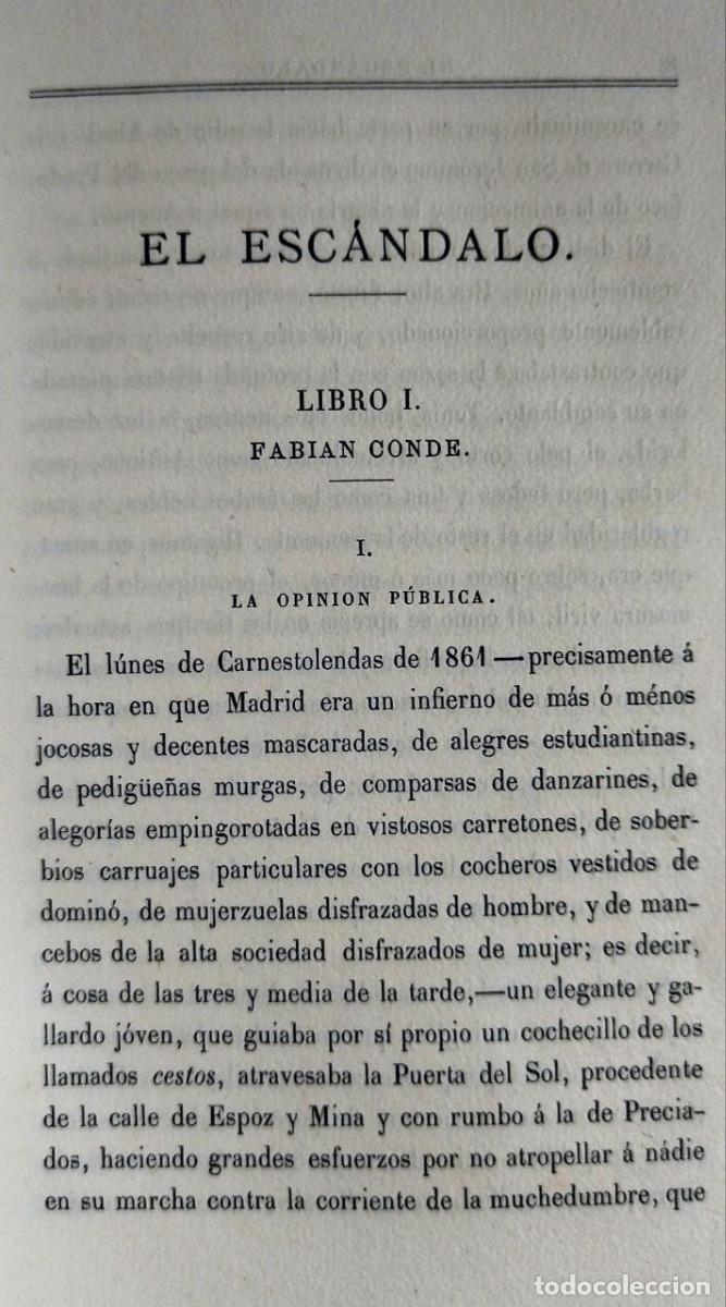 Libros antiguos: El esc&aacute;ndalo. - P. A. de Alarcon - Foto 6