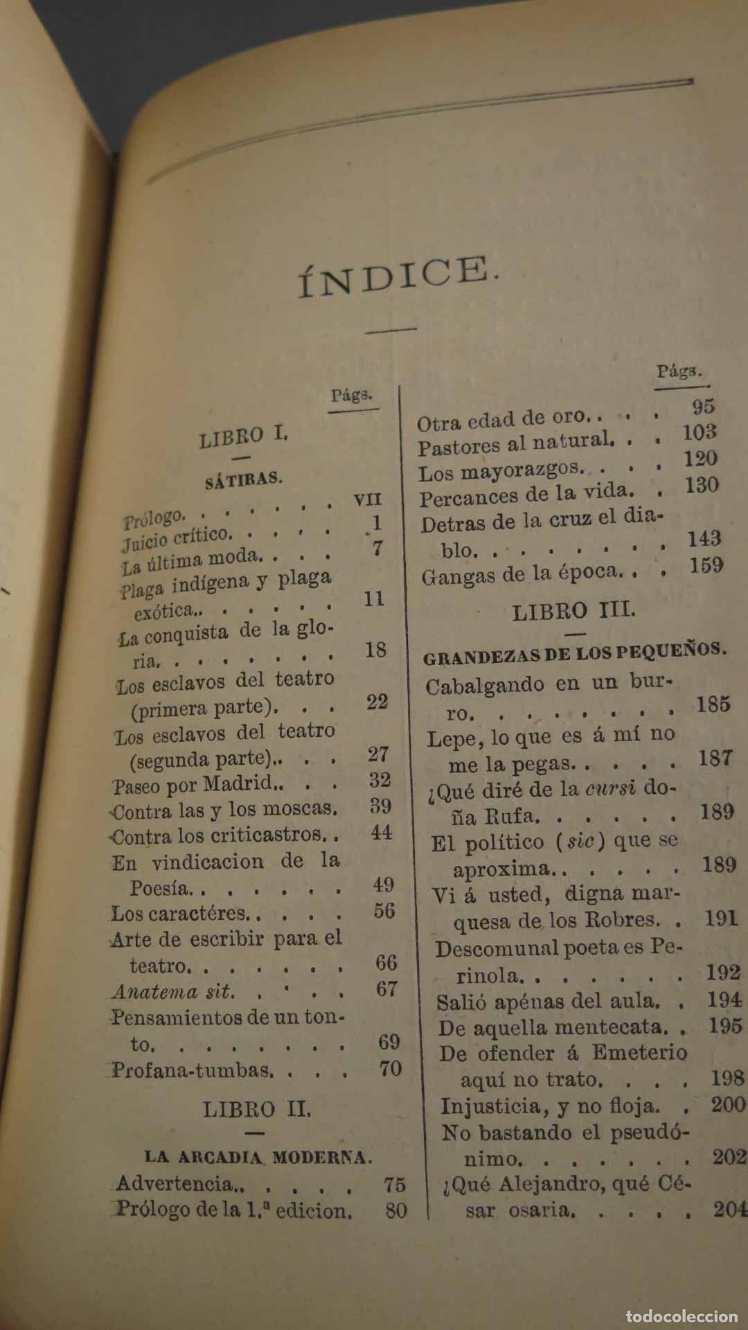 Libros antiguos: LIBRO DE LAS S&Aacute;TIRAS Ventura Ruiz Aguilera. 1874 - Foto 2