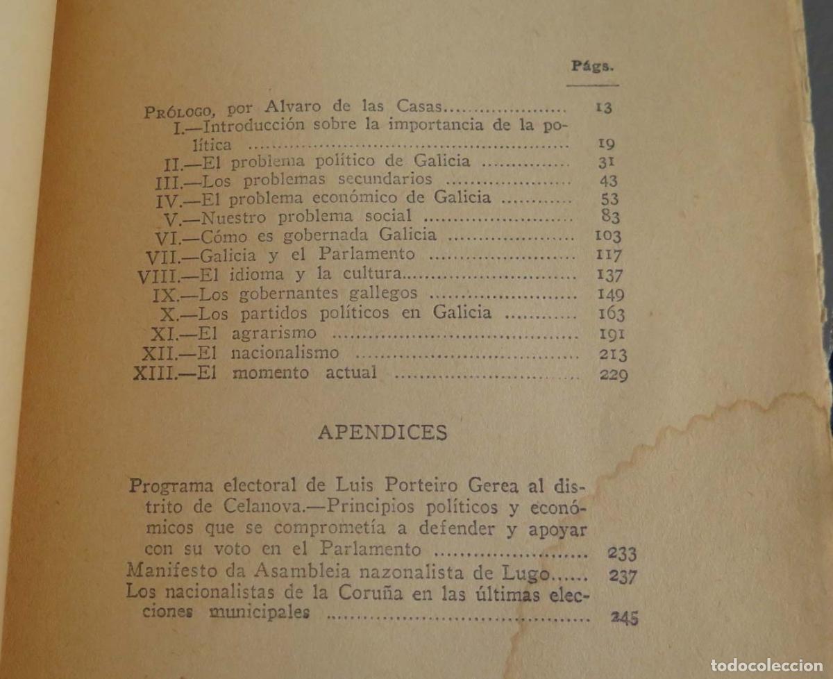 Libros antiguos: El problema pol&iacute;tico de Galicia RISCO. 1930 - Foto 2