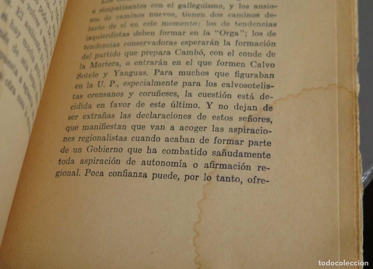 Libros antiguos: El problema pol&iacute;tico de Galicia RISCO. 1930 - Foto 3