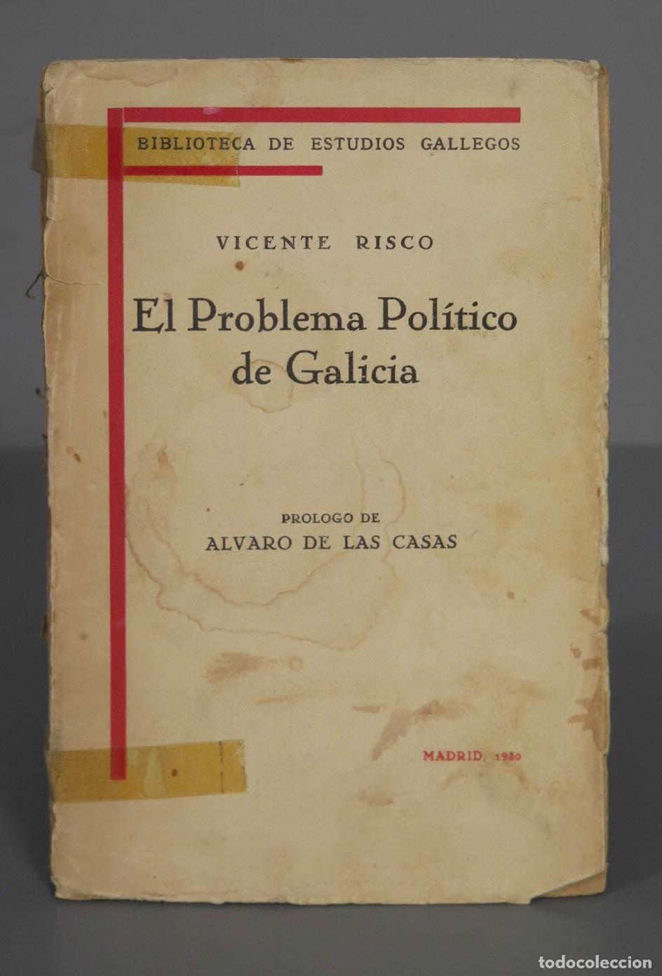 Libros antiguos: El problema pol&iacute;tico de Galicia RISCO. 1930 - Foto 1