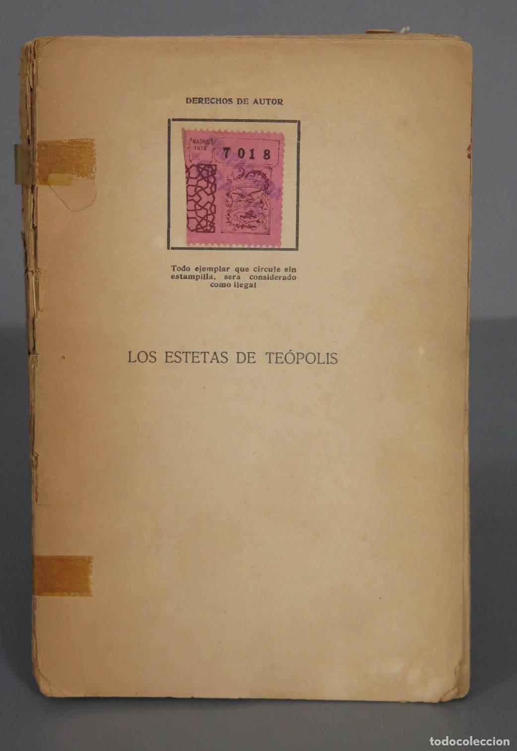 Libros antiguos: Los estetas de Te&oacute;polis. Novela. VARGAS VILA, 1918 - Foto 1