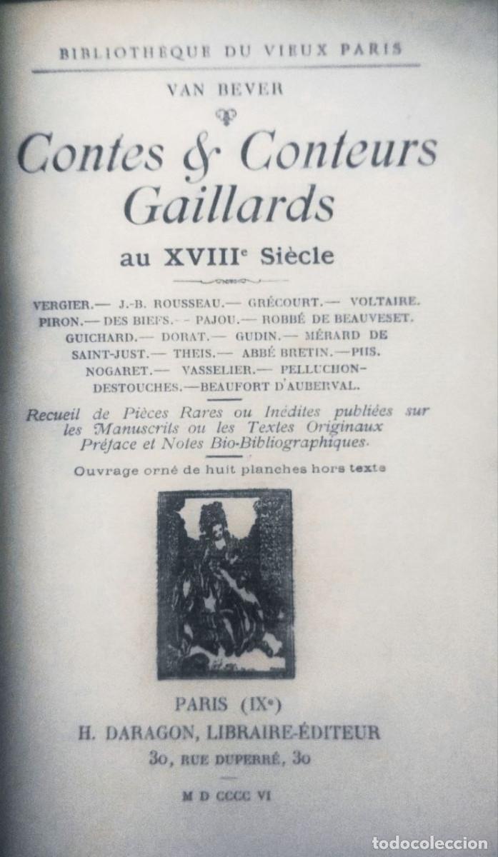 Libri antichi: Contes et Conteurs Gaillards au XVIII Si&egrave;cle - Van Bever
