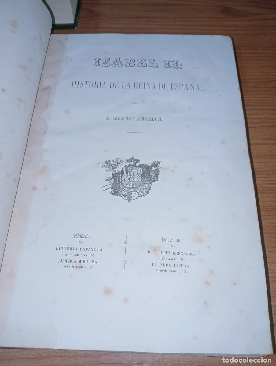 Libros antiguos: Historia de Isabel II - Foto 4