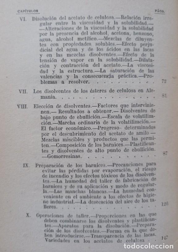 Libros antiguos: TORRONTEGUI, S. de: BARNICES Y ESMALTES A LA CELULOSA. - Foto 3