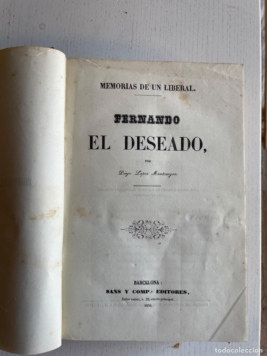 Libros antiguos: Fernando el deseado Montenegro y Balaguer - Foto 2