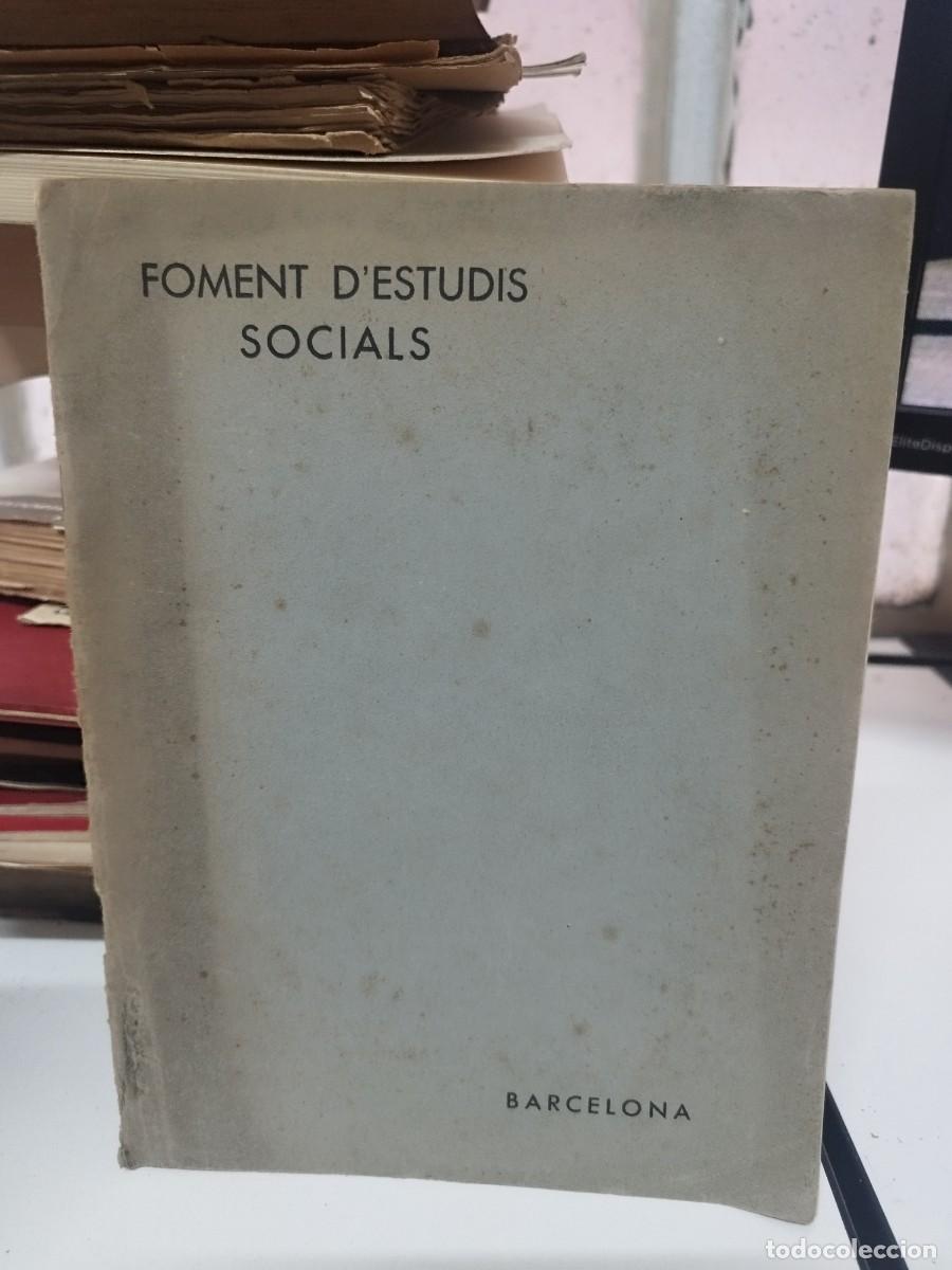 Libros antiguos: FOMENT DESTUDIS SOCIALS BARCELONA. PROGRAMA DE TREBALL PER A 1936. - Foto 1