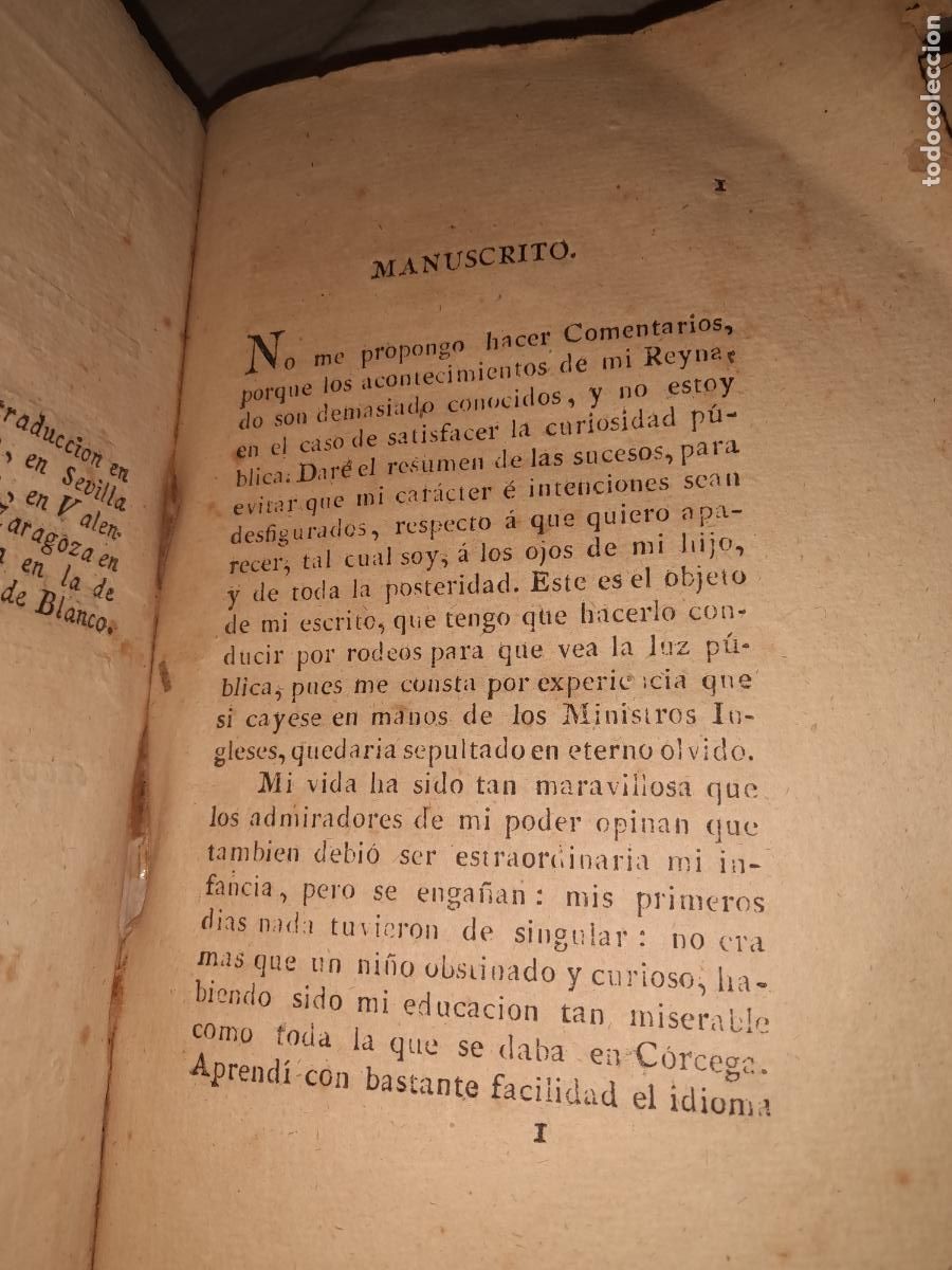 Libros antiguos: MANUSCRITO DE NAPOLEON - A&Ntilde;O 1820. - Foto 4