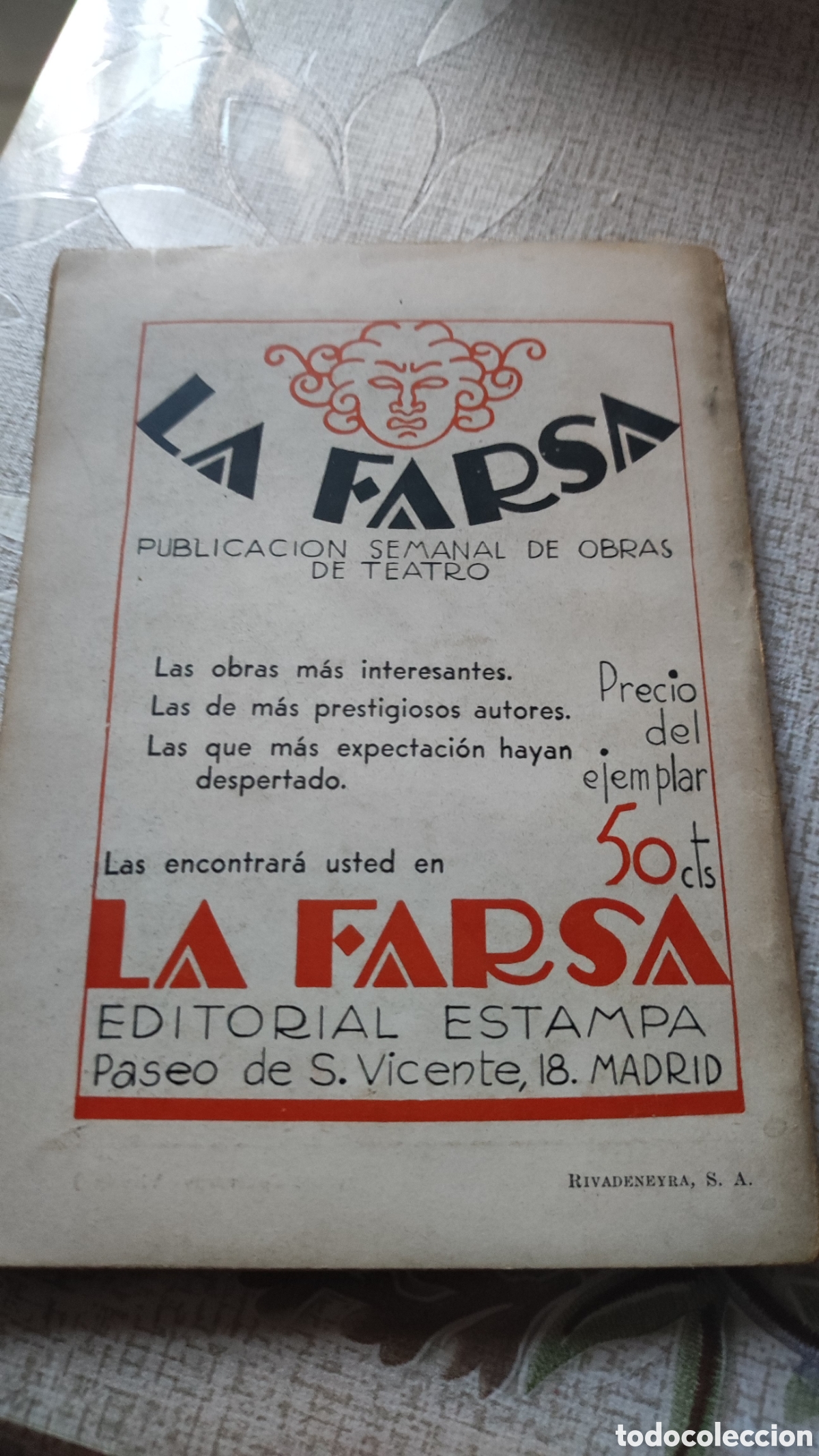 Libros antiguos: Revista teatral Mayo y Abril - Foto 2