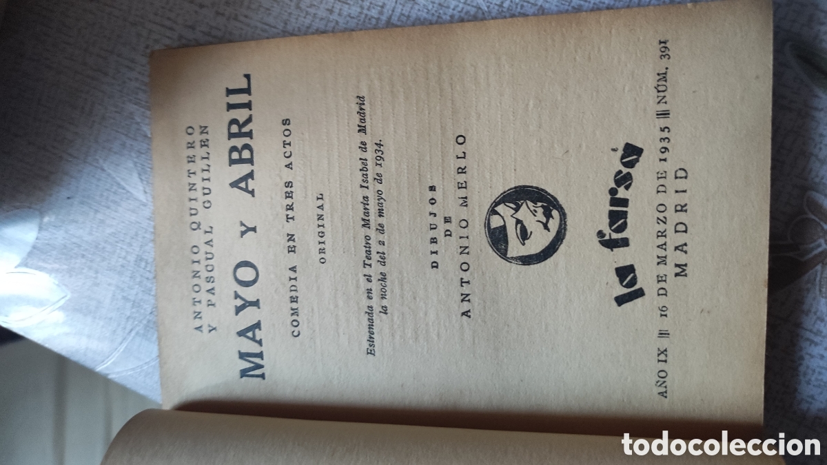 Libros antiguos: Revista teatral Mayo y Abril - Foto 5