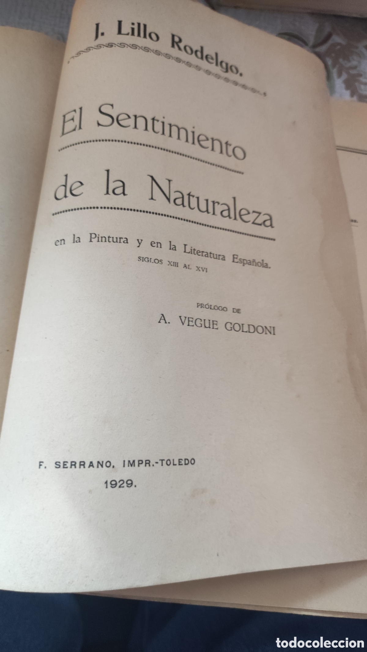 Libros antiguos: Libro el sentimiento de la naturaleza - Foto 5
