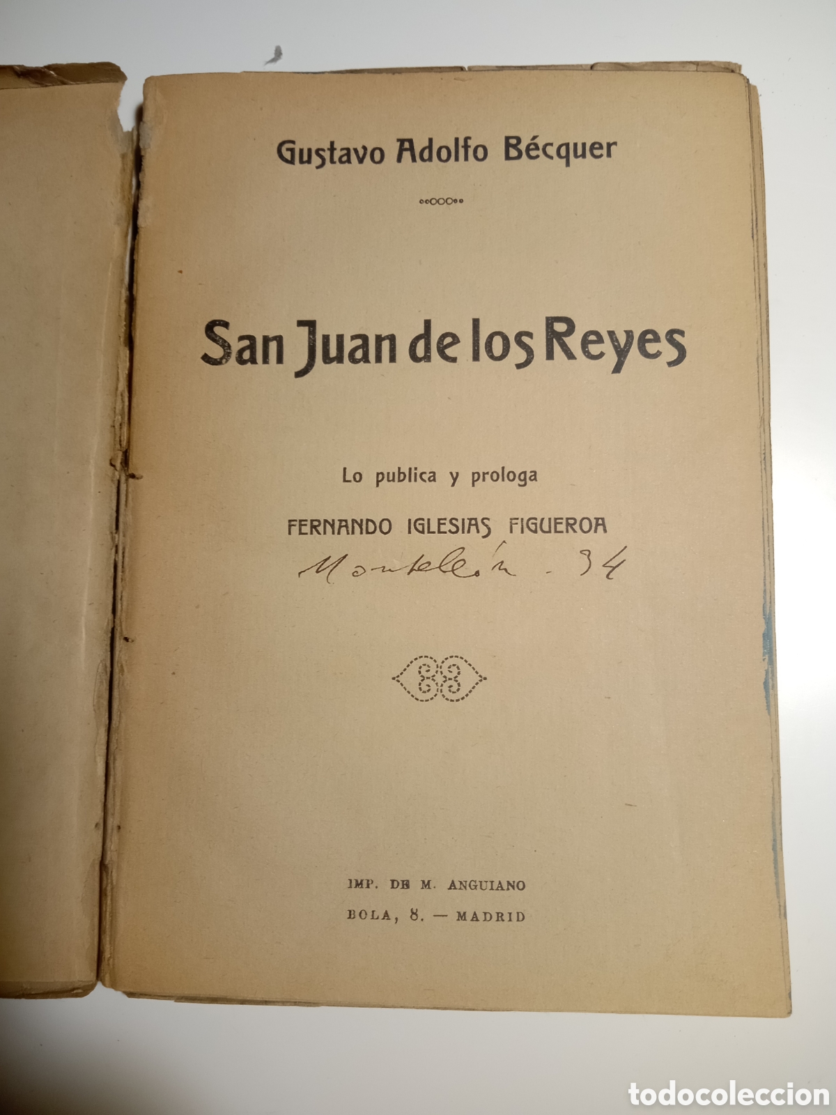 Libros antiguos: San Juan de los Reyes - Foto 1