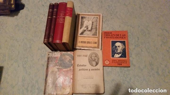 Libros antiguos: H. Spencer. COLECCI&Oacute;N. 8 ejemplares. - Foto 1