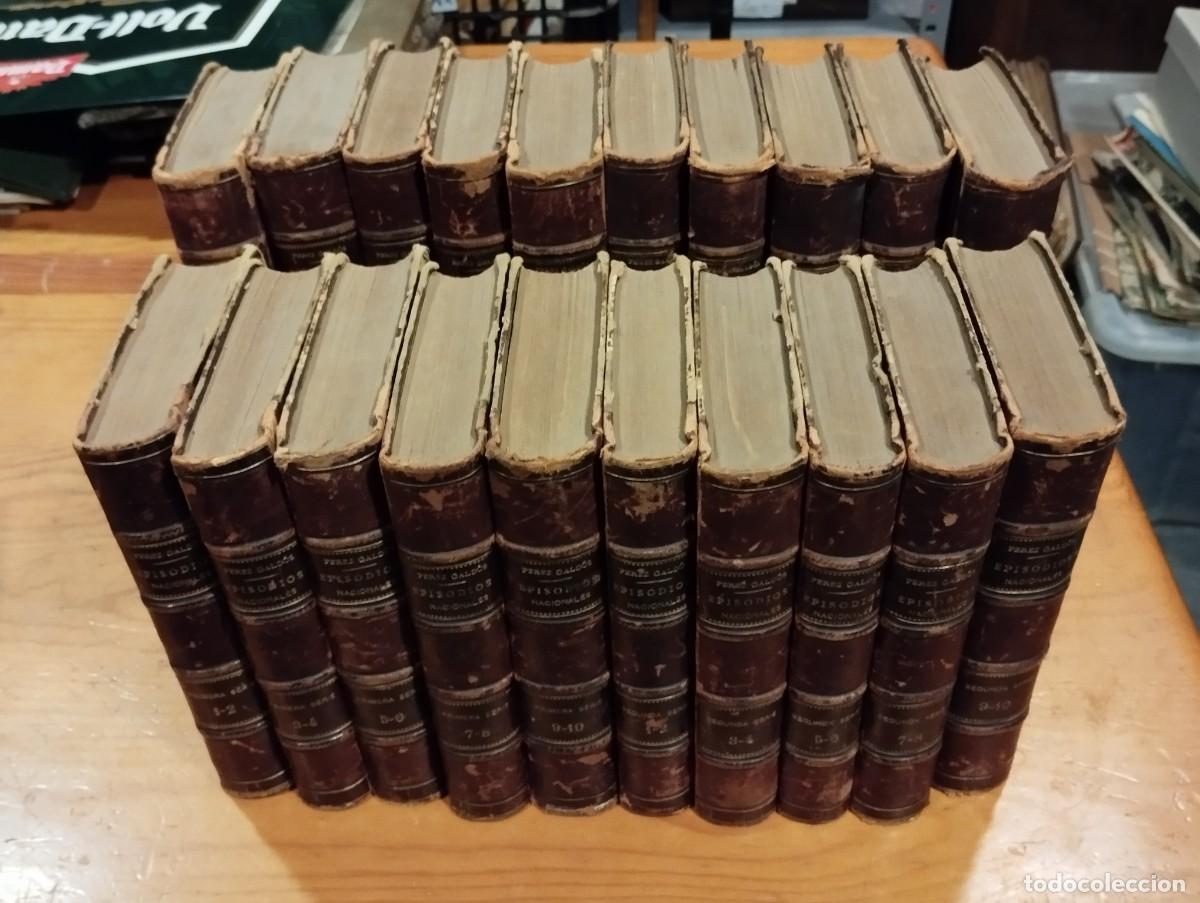 Livros antigos: EPISODIOS NACIONALES GALD&Oacute;S. 21 TOMOS. SELLADOS POR EL AUTOR (TELLO 1900-1908)