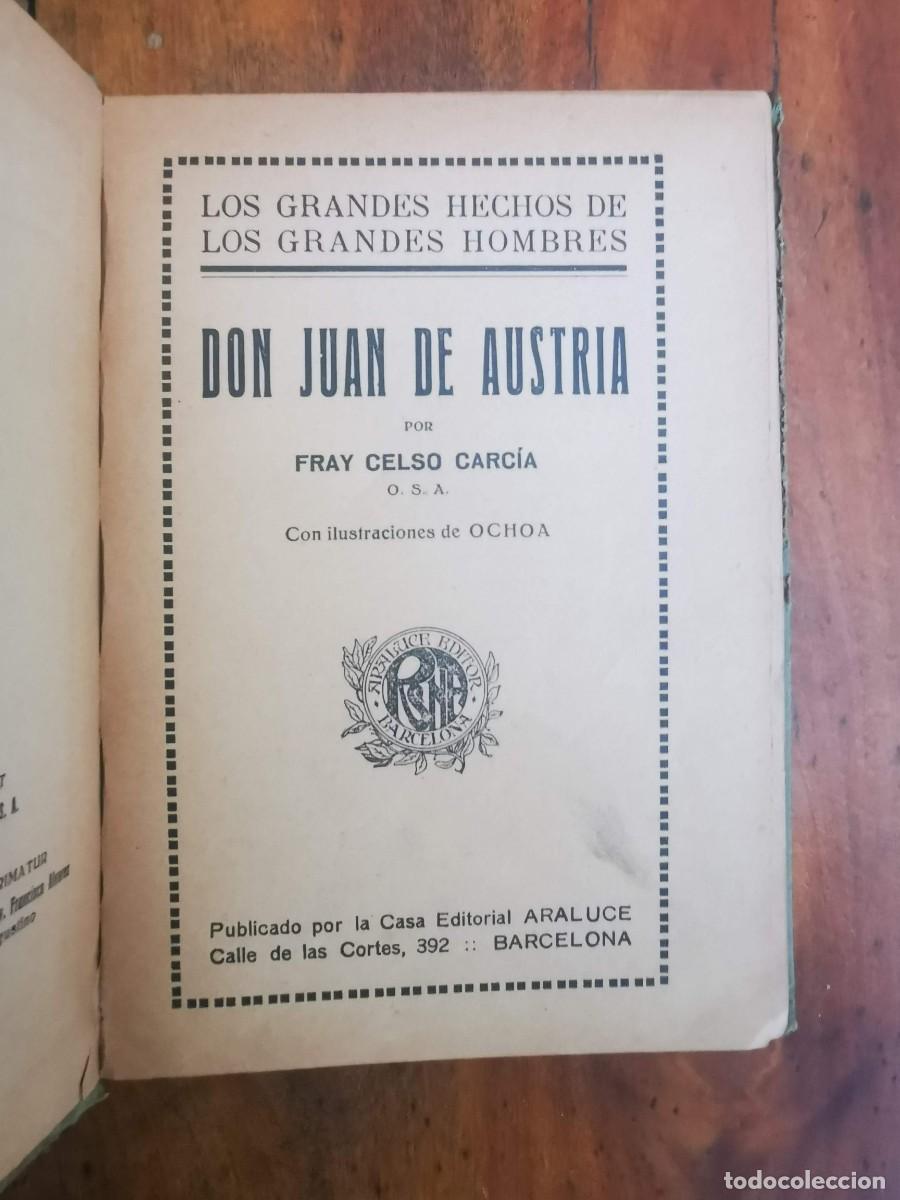 Libros antiguos: GARC&Iacute;A, Celso. Don Juan de Austria - Foto 2