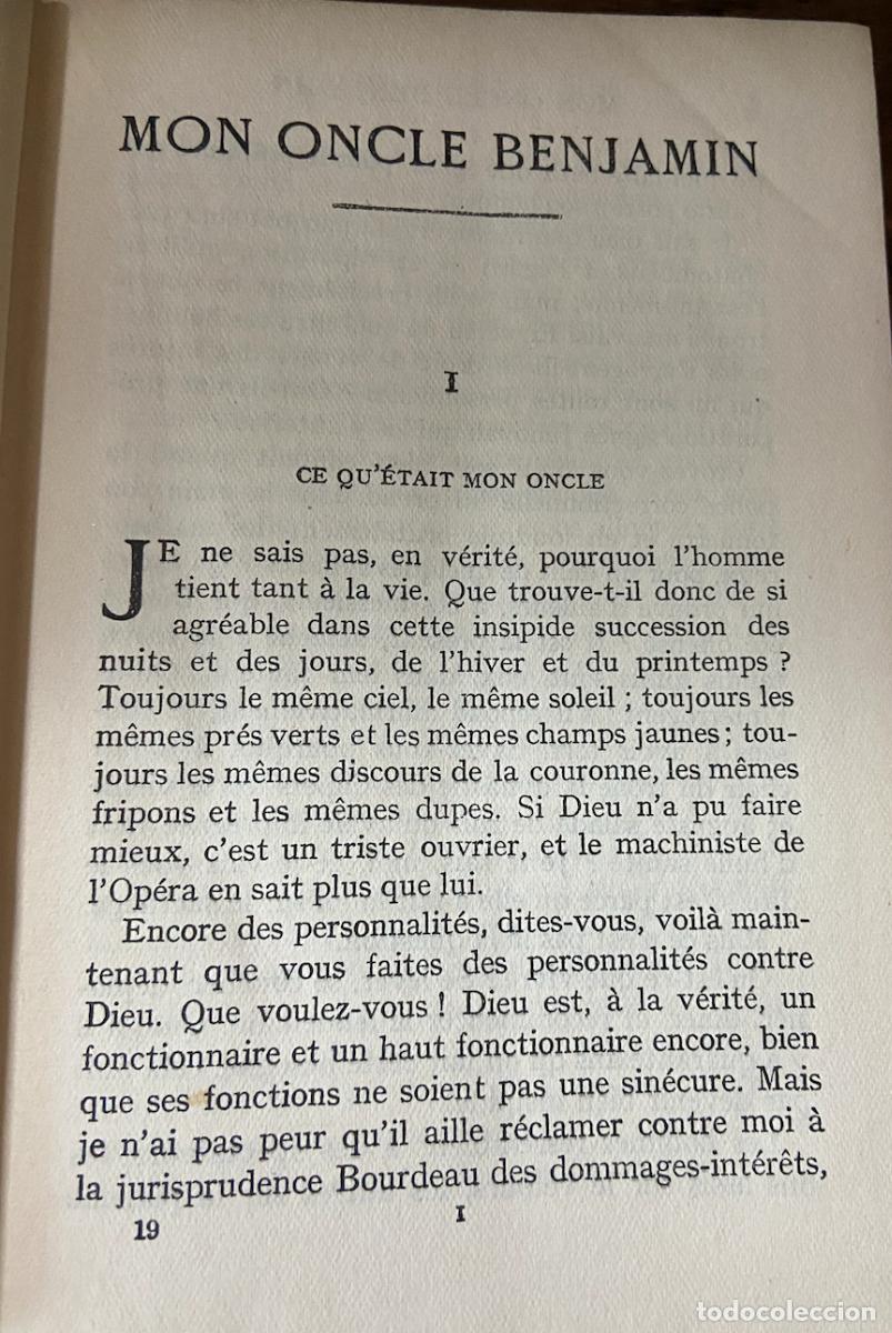Libros antiguos: MON ONCLE BENJAMIN - C. TILLIER - COLLECTION NELSON - PARIS 1928 - Foto 8