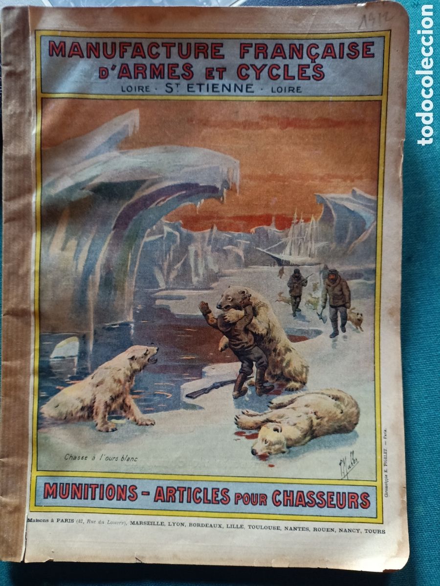 Libros antiguos: Cat&aacute;logo antiguo de objetos de caza - Foto 1