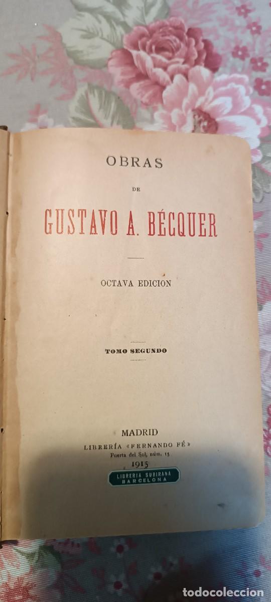 Libros antiguos: Obras de Gustavo Adolfo B&eacute;cquer - Foto 1