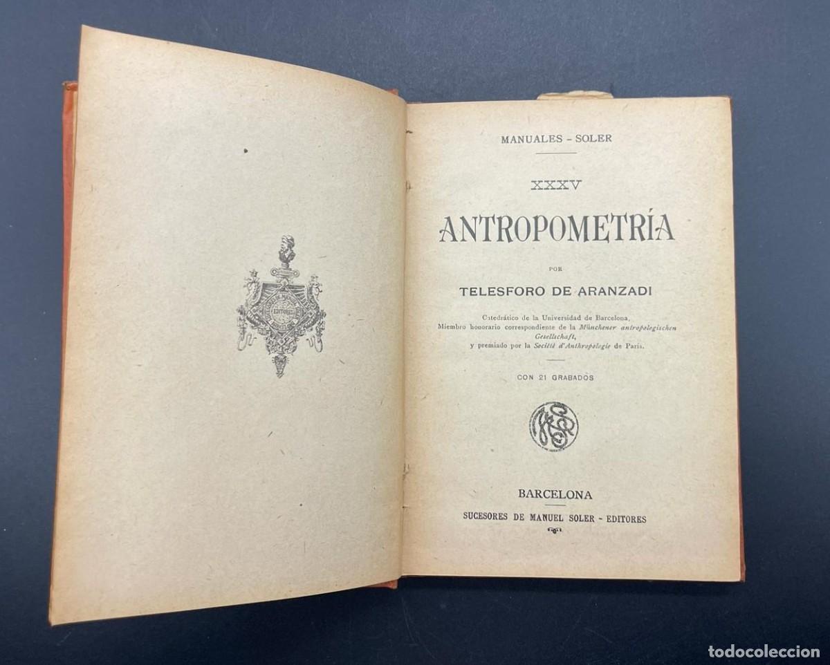 Libros antiguos: LIBRO DE ANTROPOMETRIA N&ordm; 35 - Foto 5