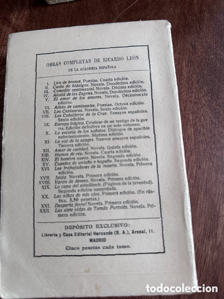 Libros antiguos: El amor de los amores Ricardo Leon - Foto 4