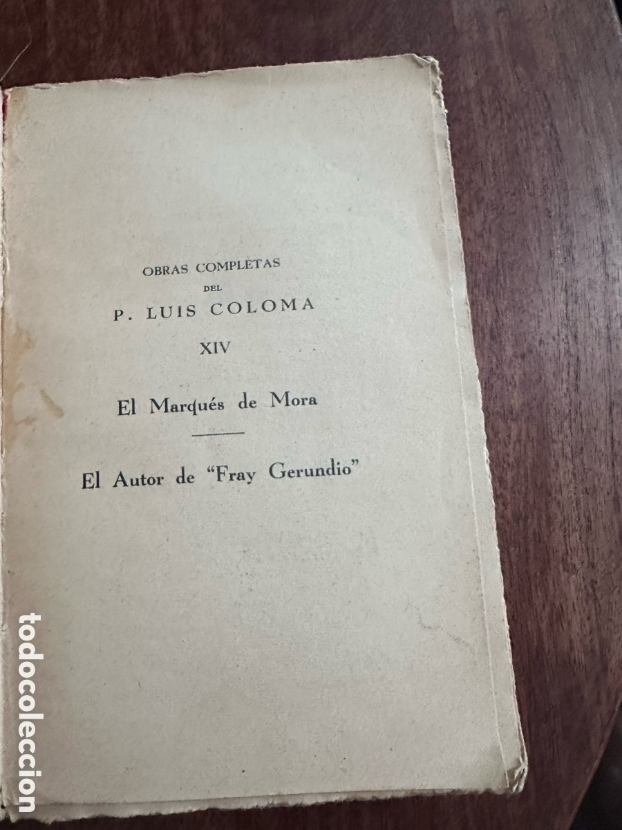 Libros antiguos: Coloma Luis Obras completas XIV El Marqu&eacute;s de Mora - Foto 2