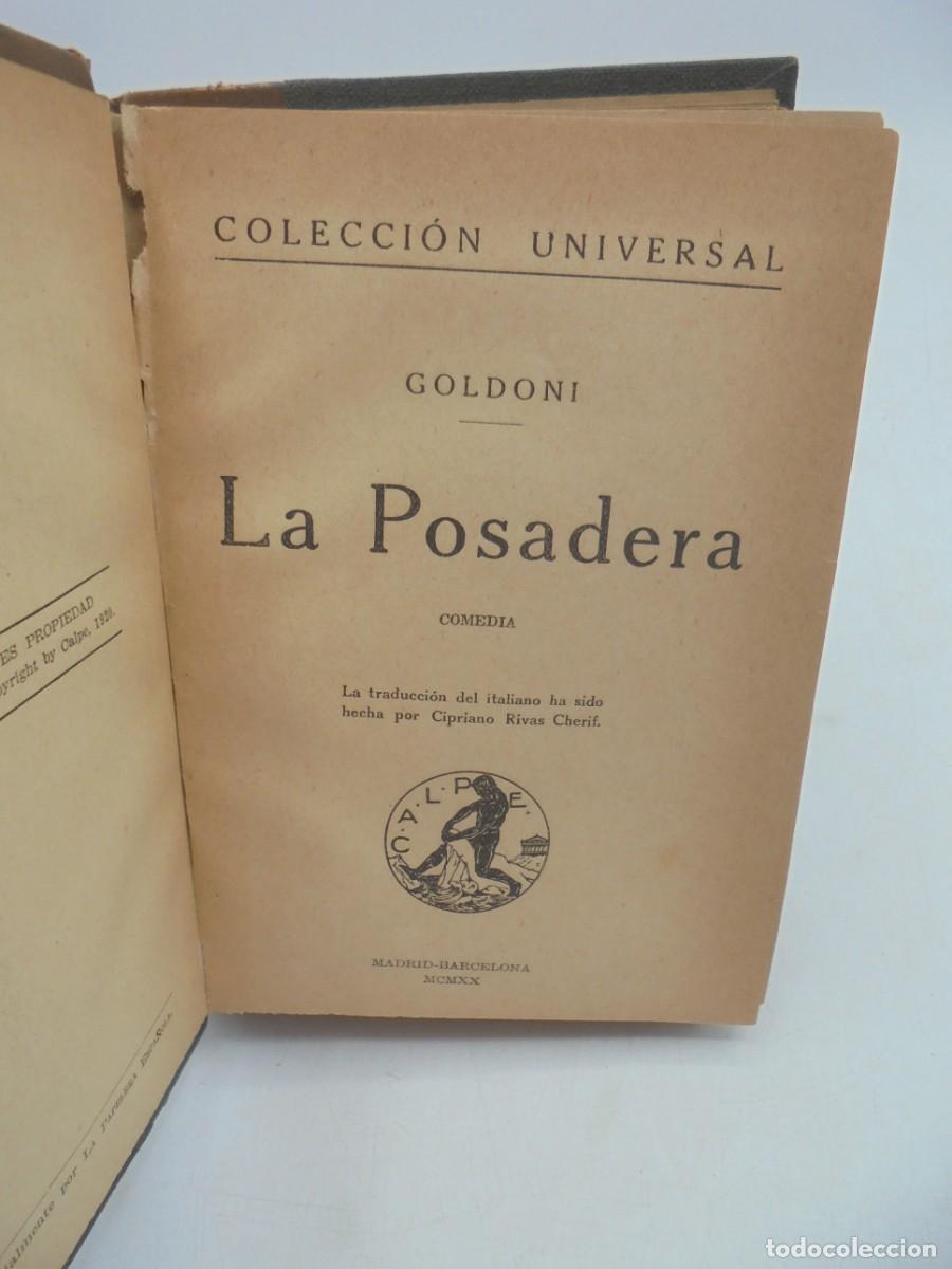 Libros antiguos: LA POSADERA. GOLDONI. 1920. PAGS : 215. - Foto 2