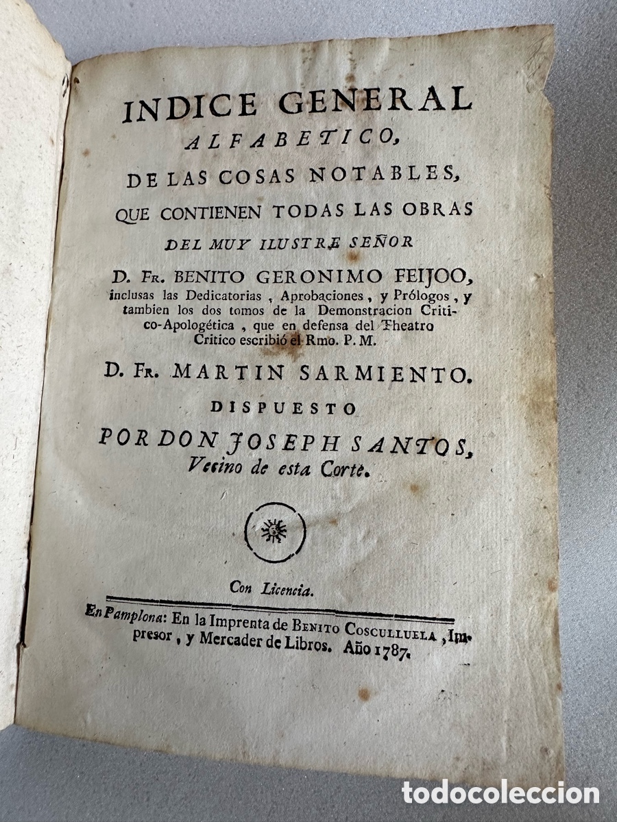 Libros antiguos: PADRE BENITO GER&Oacute;NIMO FEIJOO libro pergamino1787 - Foto 2