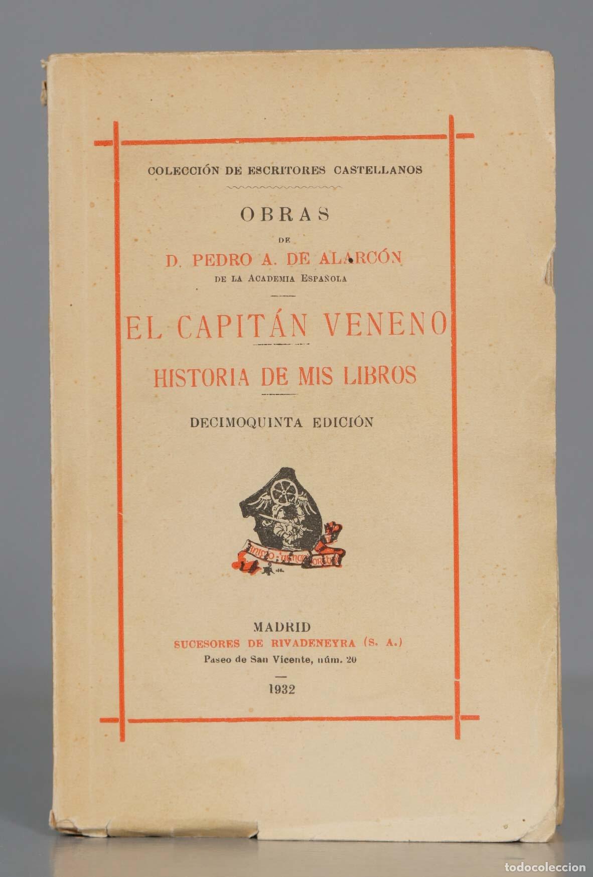 Libros antiguos: El Capit&aacute;n Veneno. Alarcon. 1932 - Foto 1