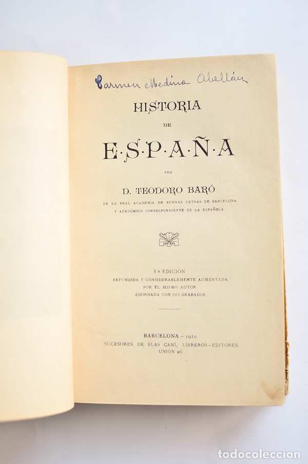 Libros antiguos: Historia de Espa&ntilde;a - BAR&Oacute;, Teodoro - Foto 2