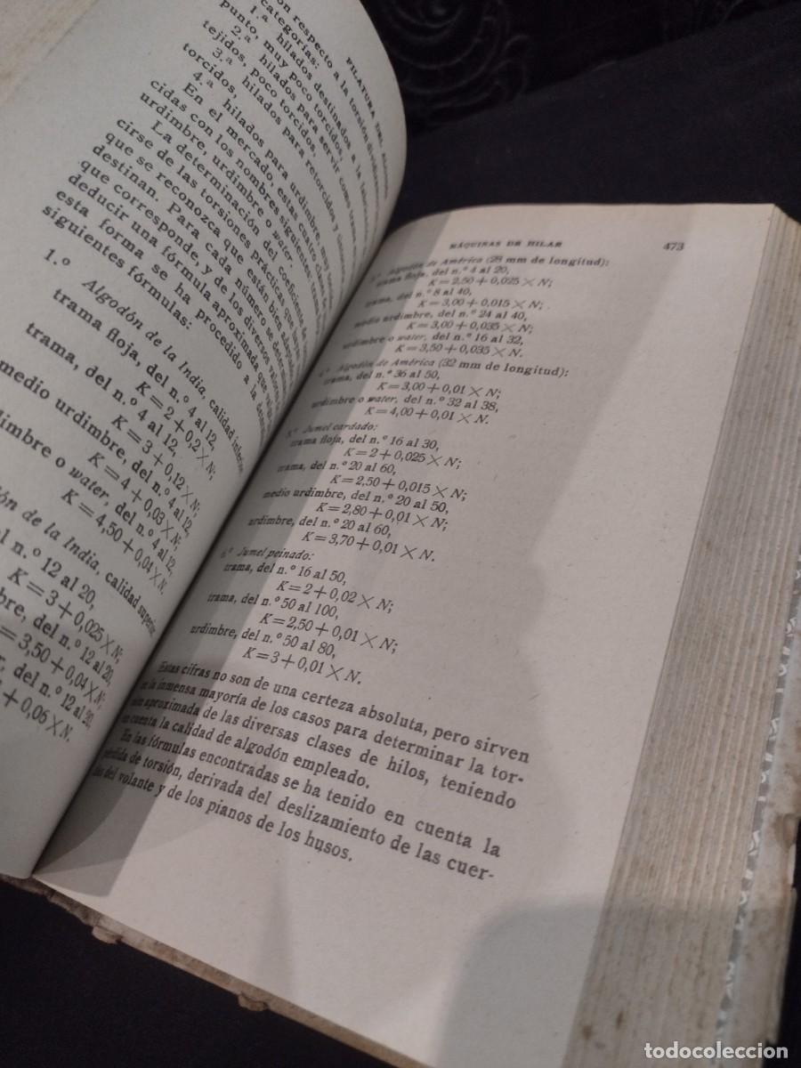Libros antiguos: Filatura del Algod&oacute;n 1947 G. Beltrami - Foto 4