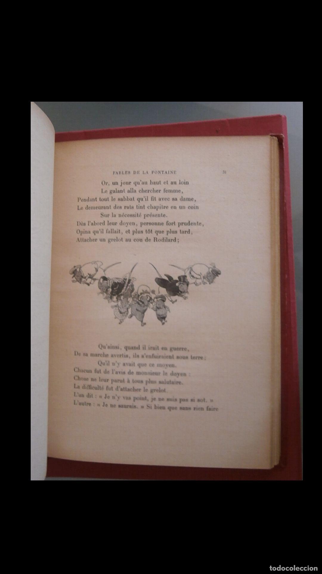 Libros antiguos: Fable de La Fontaine - Foto 4