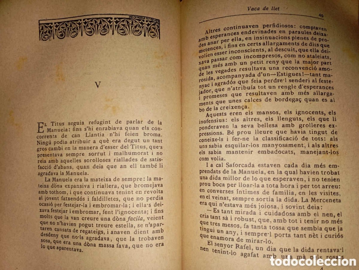 Libros antiguos: Ramon Ramon i Vidales, Vaca de llet - Foto 2