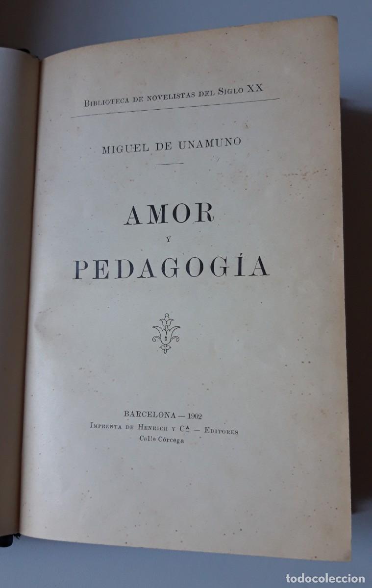 Libros antiguos: Amor y Pedagogia. Unamuno - Foto 1