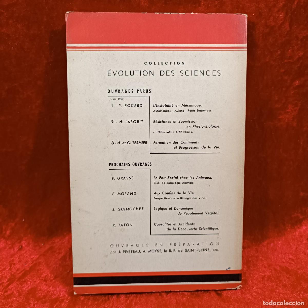 Libros antiguos: FORMATION DES CONTINENTS ET PROGRESSION DE LA VIE - &Eacute;VOLUTION DES SCIENCES - H. & G. TERMIER / 578 - Foto 2