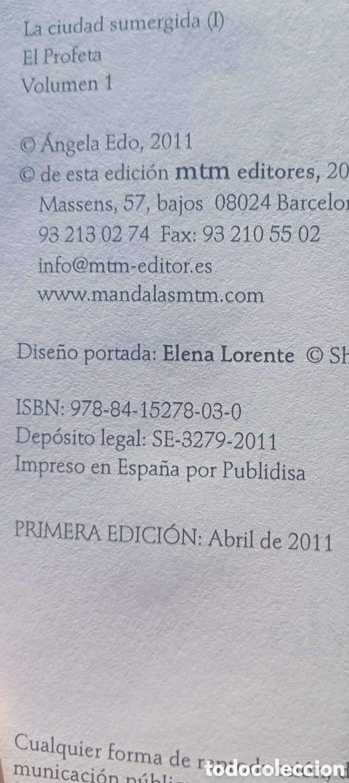 Libros antiguos: La ciudad sumergida. El profeta. Angela edo - Foto 4