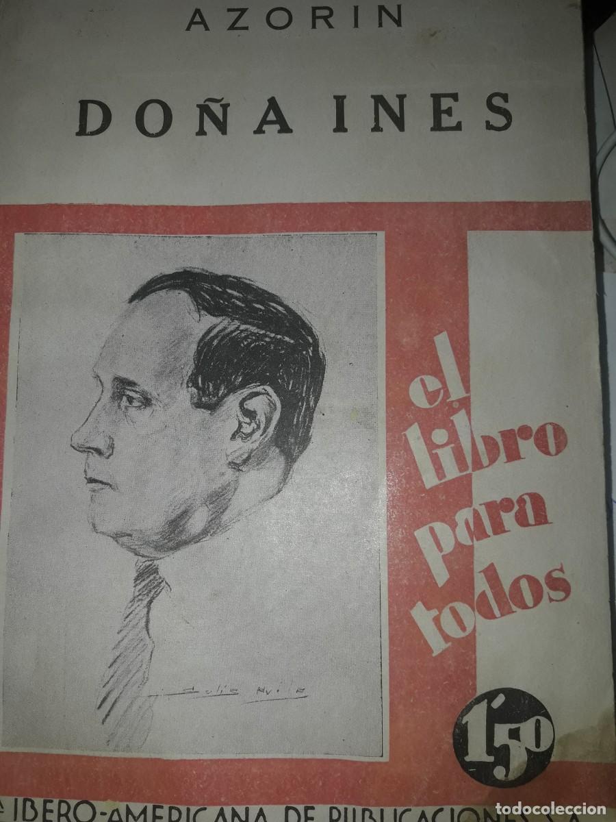 Libros antiguos: do&ntilde;a In&eacute;s Azor&iacute;n -novela- - Foto 1