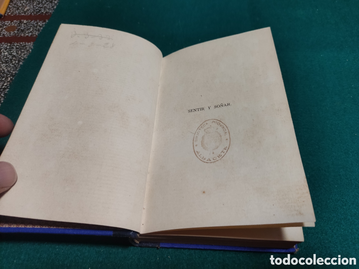 Libros antiguos: Libro antiguo sentir y so&ntilde;ar versos de Enrique de Saavedra 1876 - Foto 3