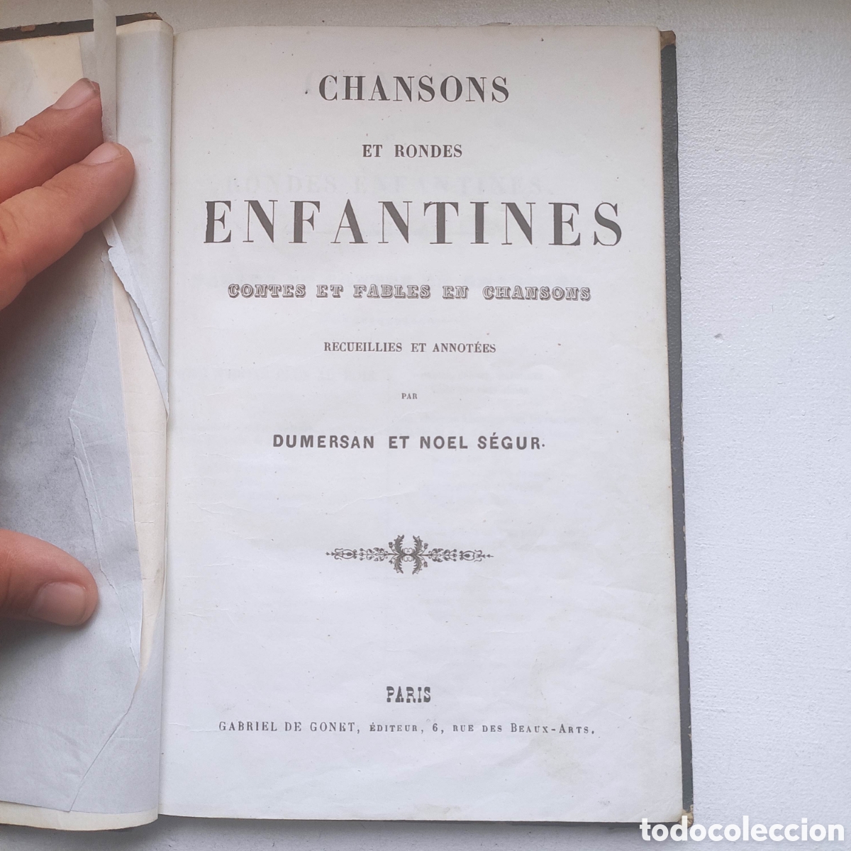 Libros antiguos: CANCIONES Y RONDAS INFANTILES FRANCES - Foto 1
