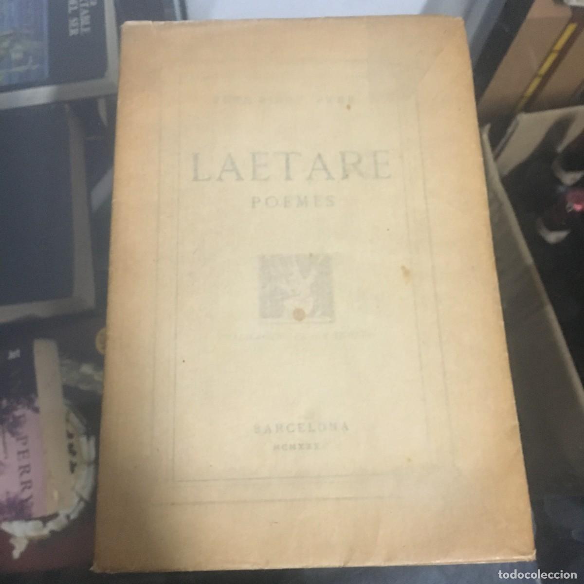 Libros antiguos: RIBOT, Pere.- - Laetare. (Poemes). - Foto 1
