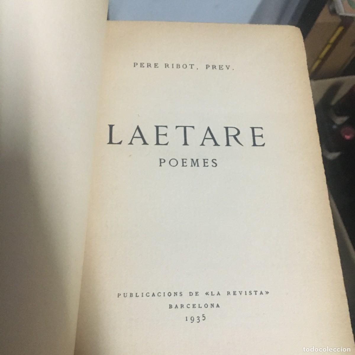 Libros antiguos: RIBOT, Pere.- - Laetare. (Poemes). - Foto 2