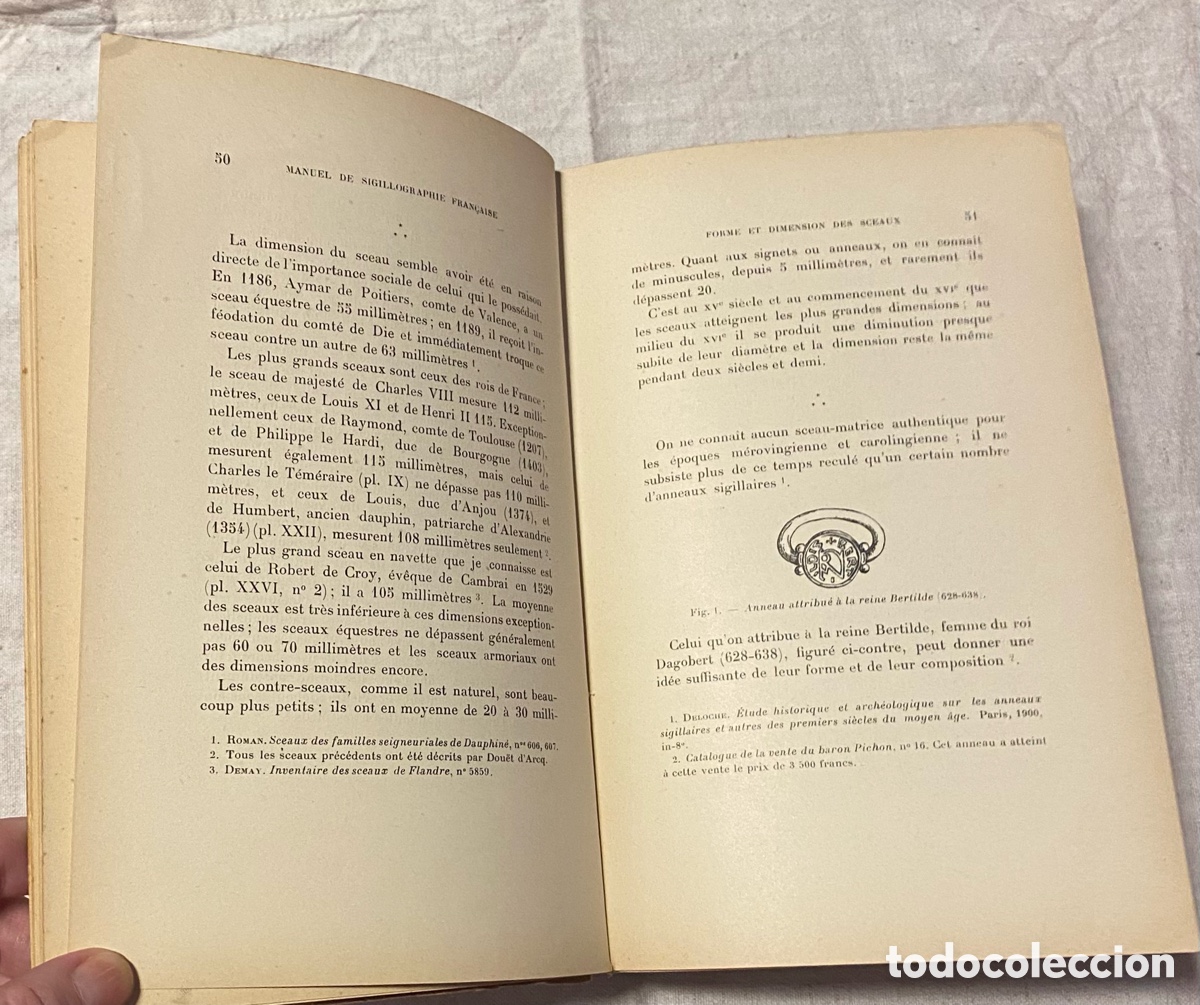 Libros antiguos: Manuel de Sigillograhie Fran&ccedil;aise - Foto 5