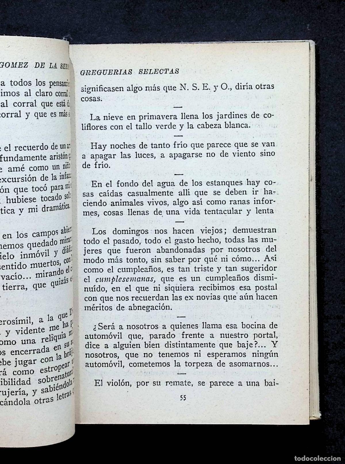 Libros antiguos: GREGER&Iacute;AS SELECTAS. - G&Oacute;MEZ DE LA SERNA, Ram&oacute;n. 1919 - Foto 4