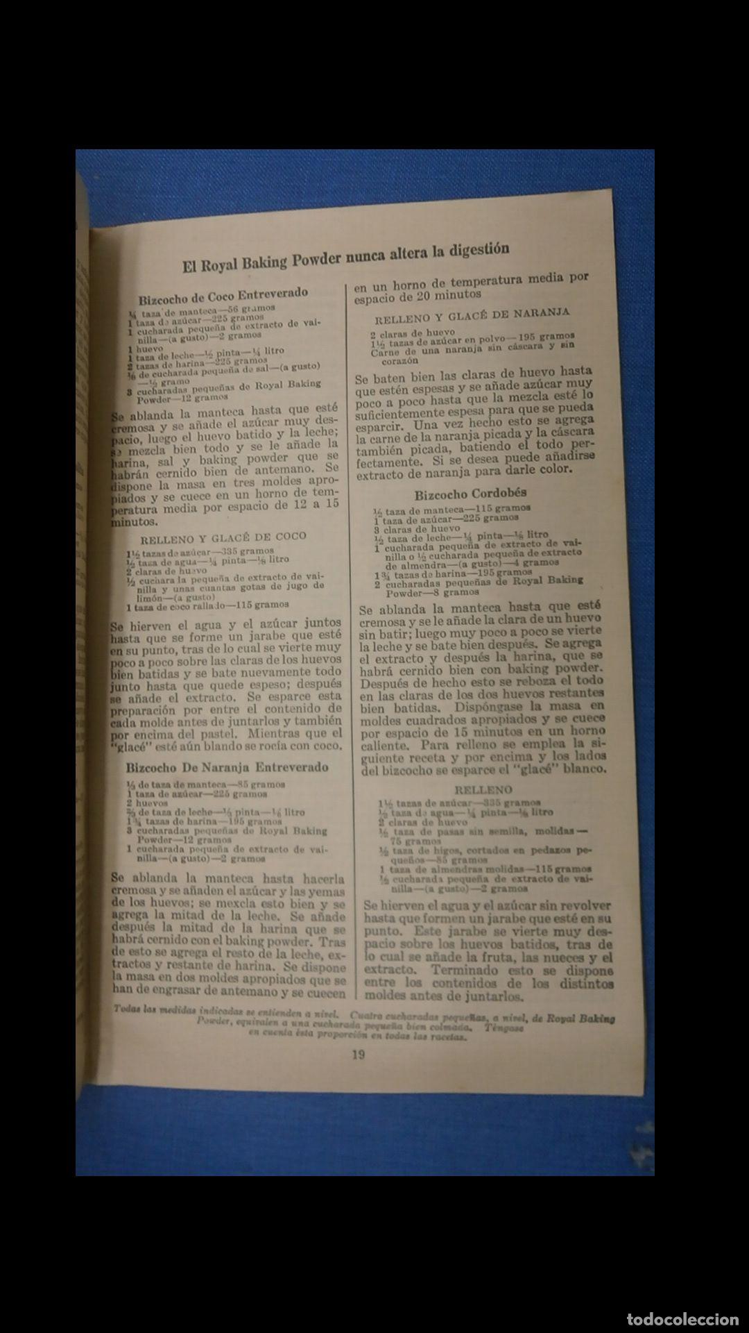Libros antiguos: Recetas culinarias Royal - Foto 4