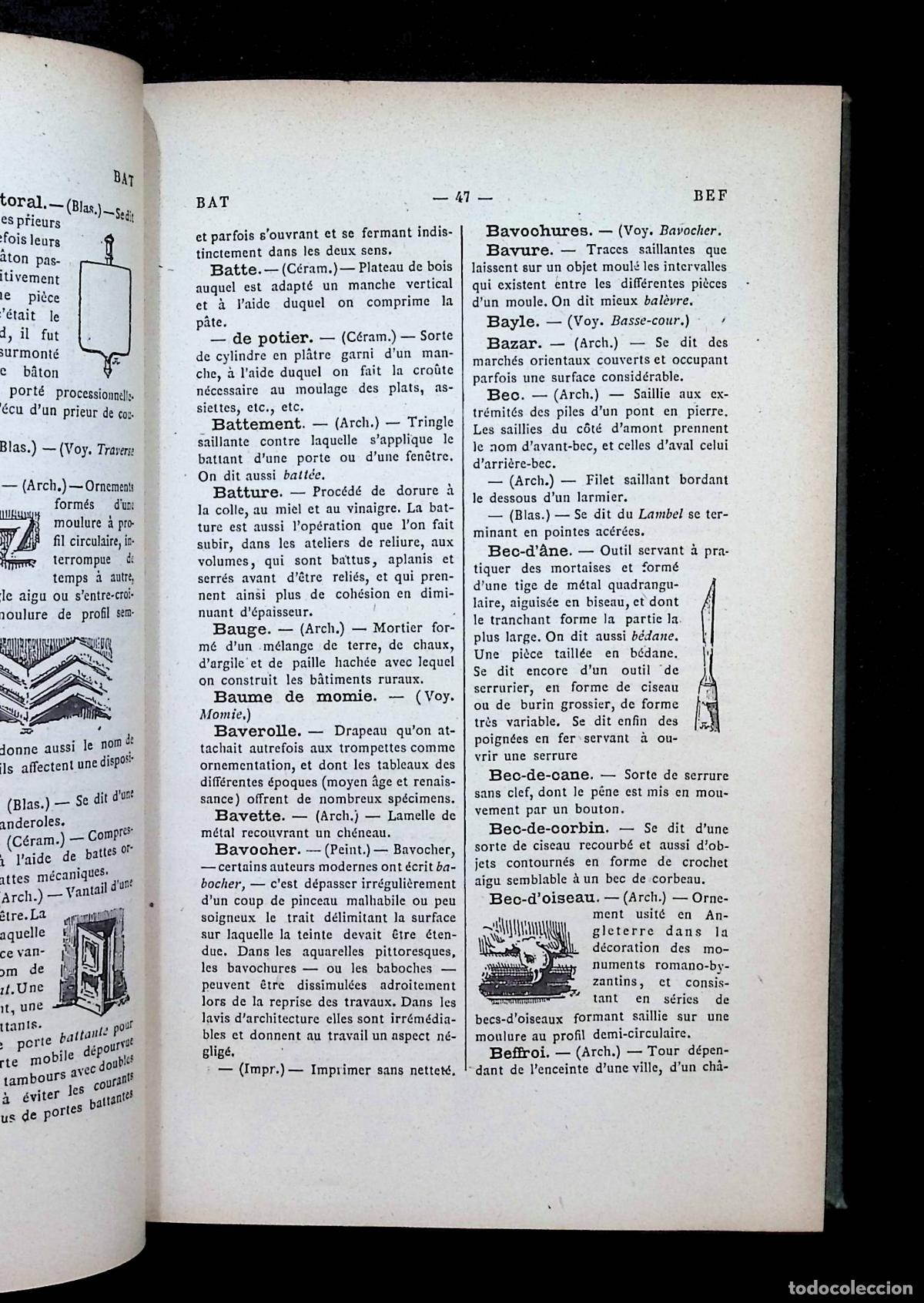 Libros antiguos: LEXIQUE DES TERMES DART. - ADELINE, Jules. 1884. - Foto 6