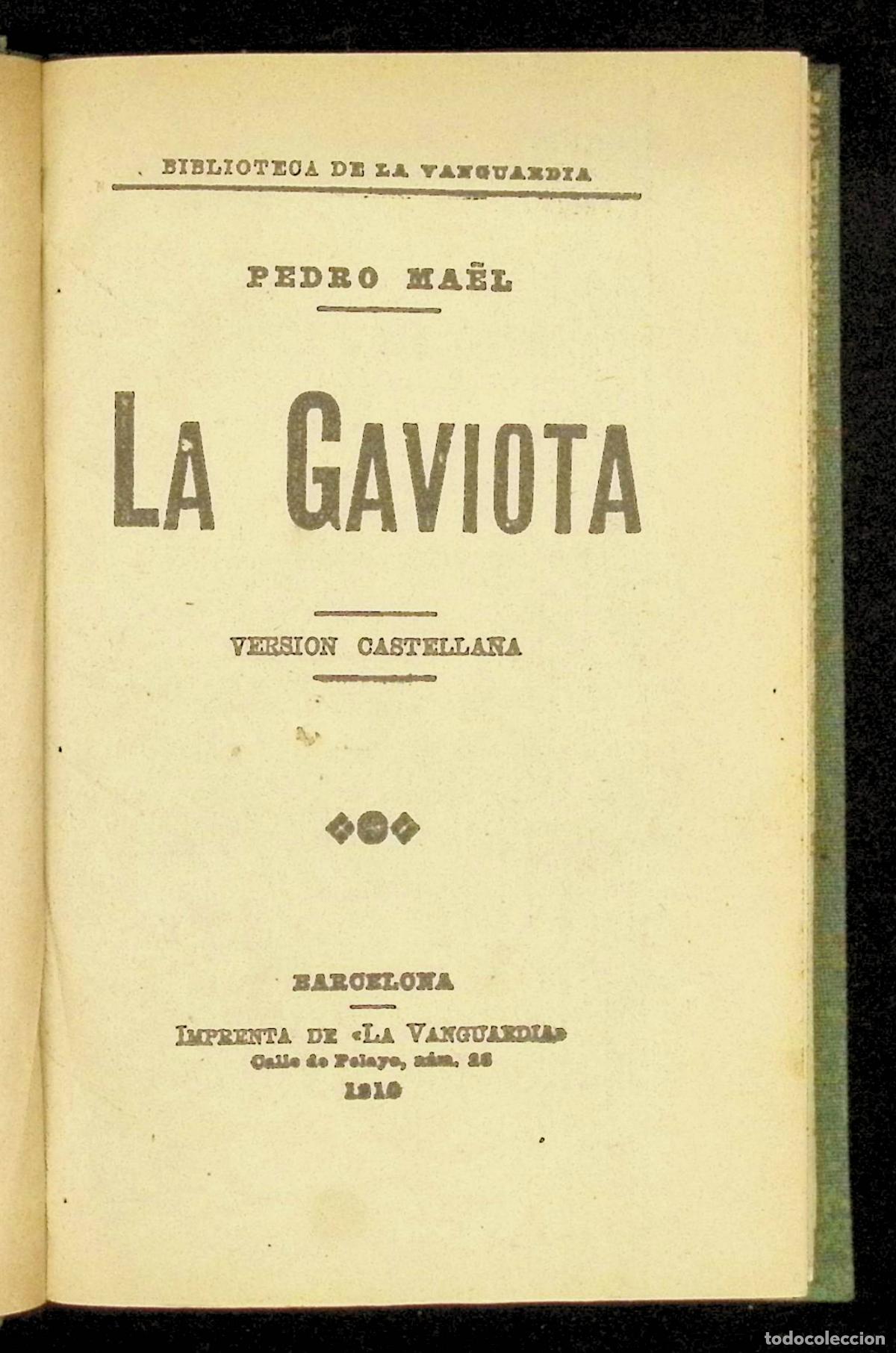 Libros antiguos: LA GAVIOTA. - MA&Euml;L, Pedro. - Foto 1