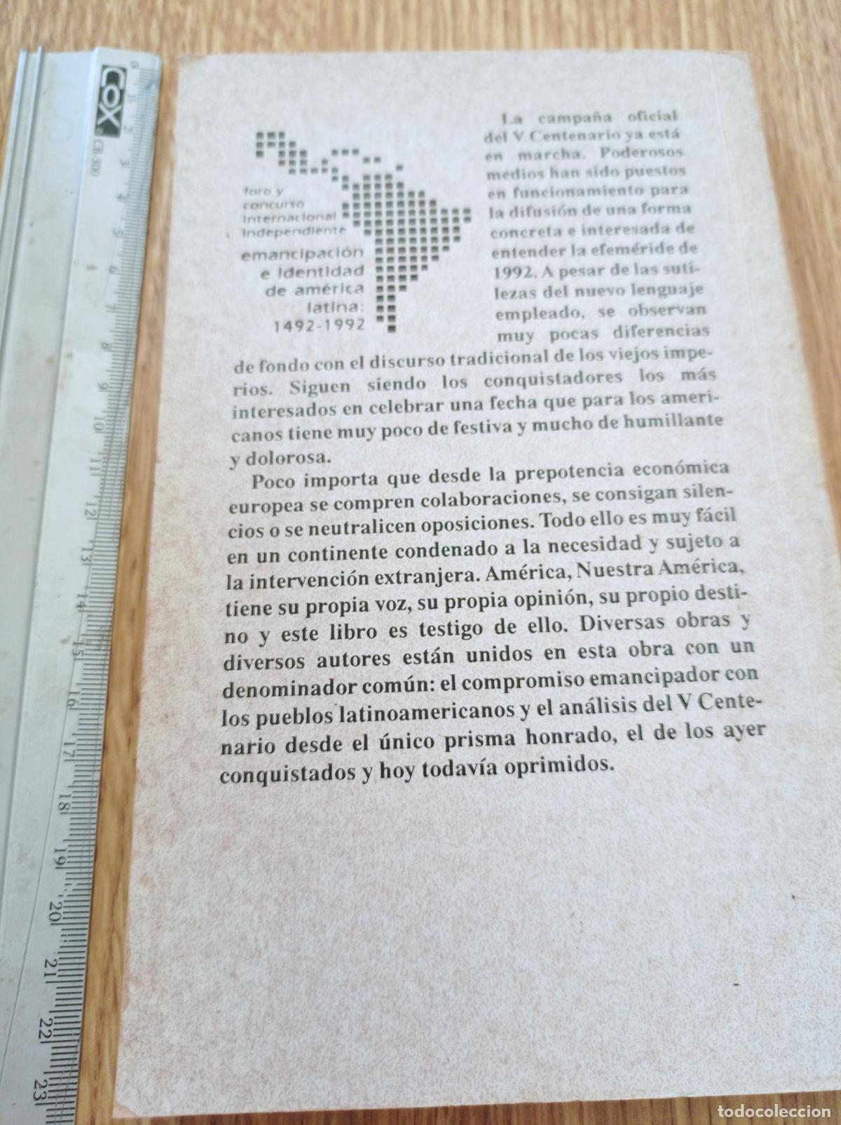 Libros antiguos: 1492-1992 -LA INTERMINABLE CONQUISTA - 1991 QUITO - Foto 2
